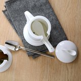 创意陶瓷勺子桶勺笼勺子架筷架 骨质瓷纯白色骨瓷勺子托厨房收纳