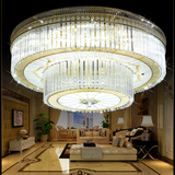 大气客厅灯圆形水晶灯led吸顶灯现代简约卧室餐厅新款S金水晶灯饰