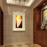 芬菲现代简约风景抽象墙画欧式风格客厅走廊过道玄关装饰画竖版幅