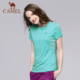 CAMEL骆驼户外休闲速干T恤 春夏时尚女款简约短袖圆领快干T恤