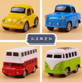 迷你仿真合金属玩具回力小汽车巴士1:64模型套装 儿童男孩送礼物