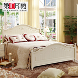 韩式床 儿童床 1.2米1.5米1.8米单双人床 板式烤漆田园风格