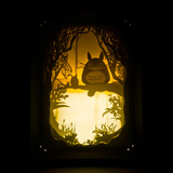 龙猫立体光影纸雕灯剪影灯创意卧室氛围灯相框灯小夜灯台灯床头灯