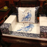 定做仿古典中式红木沙发高密度坐垫罗汉床圈椅垫防滑厚布套可拆洗