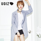 UGIZ【高俊熙同款】韩国夏季新品两粒扣长款外套UBHZ800A专柜正品