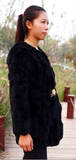 2015新款女士獭兔毛皮草外套中长款修身圆领显瘦韩版潮流皮草包邮