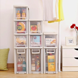 衣机缝隙储物整理柜可移动塑料带米桶窄柜厨房夹缝收纳柜冰箱洗