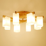北欧现代简约实木灯中式原木客厅吸顶灯卧室餐厅榻榻米日式灯具