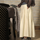 【纤尘】【DADINKOWA卢旺达的鱼原创设计】不规则褶绣花半裙