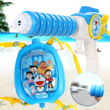 哆啦a梦玩具水枪沙滩玩具背包戏水抽拉式书包喷水枪