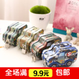 小汽车造型存钱罐创意带锁喷绘储蓄罐存钱罐儿童礼品铁盒