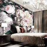 大型客厅沙发卧室背景墙壁纸壁画墙纸装饰画 欧式3D华丽立体花卉