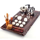 阿特泥 柯木整套功夫茶具实木茶盘四合一电磁炉组合茶海茶具套装