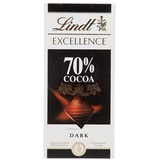 法国进口Lindt 瑞士莲黑巧克力特级排装70%可可黑巧克力10块包邮