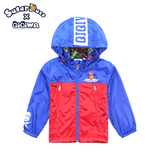 QIQIWA齐齐蛙品牌专卖红蓝拼接风衣男女童运动外套儿童衣服0848