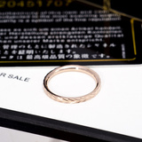 欧娜精品钛钢韩版时尚复古风指环男女情侣镀18k金食指戒指配饰品