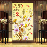 中国风吉祥衣柜移门装饰贴纸 玄关隔断窗户 彩色彩绘艺术玻璃贴膜