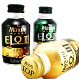 韩国进口maxim麦馨TOP即饮咖啡饮料组合拿铁纯黑香甜3种*275ml/瓶