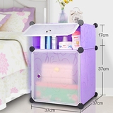 简易组合床头柜简约现代儿童婴儿宝宝衣柜塑料组装储物收纳柜