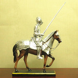 泰式创意家居装饰品东南亚风格工艺品人物摆设骑士盔甲武士马摆件