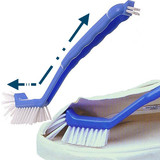 日本AISEN多功能L型双头洗鞋刷 运动鞋清洗刷 长柄清洁刷 刷子