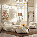 全友宝欧式现代真皮沙发转角双人组合客厅欧式皮艺沙发可订做家具
