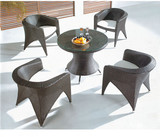 定制造型创新款式藤编座椅茶桌户外休闲娱乐咖啡厅喝茶聊天桌椅