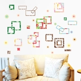 客厅电视沙发背景墙面装饰品温馨创意彩色创意照片贴纸相框相片贴