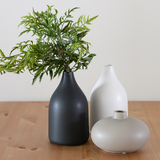 O2 现代时尚简约黑白色陶瓷花瓶花插干花家居客厅餐桌装饰品摆件