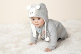 丽婴房迪士尼专柜正品2015秋冬装新款婴幼儿男宝宝可爱加绒护耳帽