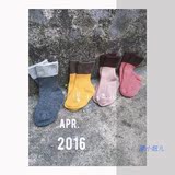 喏·很赞的一款韩国拼接亲子儿童中筒袜,四色一组(16CM以下建议S)
