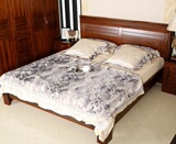 全实木家具实木床 1.5 1.8米 储物高箱床柚木床卧室家具婚床特价