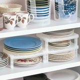 日本进口厨房盘子架 餐具收纳架塑料置物架 餐盘碟子小碗存放架