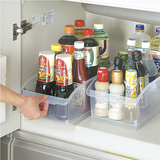 日本进口 带滑轮收纳框大号冰箱厨房家居收纳盒塑料收纳篮