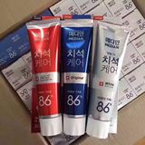 韩国正品代购爱茉莉麦迪安86牙膏强效清除牙垢美白去渍单只价格