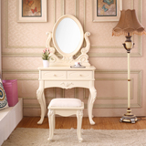 欧式卧室梳妆台法式雕花妆台小户型简约化妆储物桌化妆镜子妆凳