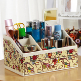 收纳盒梳妆台置物架创意欧式化妆品收纳盒大号带镜子 抽屉式桌面