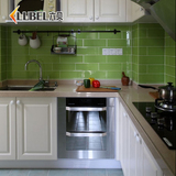 果绿色厨房瓷砖地铁砖 简欧纯色厨卫墙砖釉面砖卫生间内墙砖彩色
