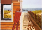 Tutu美式风格欧美竖版田园海边油画装饰画客厅卧室玄关画画芯