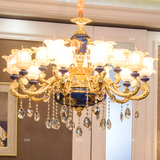法式水晶吊灯别墅复式楼个性奢华欧式锌合金水晶客厅餐厅书房吊灯