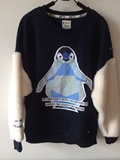 正品2015艾格ES冬装新款加绒卫衣企鹅图案针织衫150328875-40-349