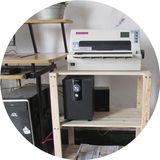 简约现代打印机架子桌面收纳架置物架 办公文件柜子书架实木架子