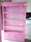 欧式粉色木质烤漆化妆品展示柜包包货架饰品柜台精品配件货架直销