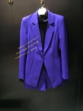 百丝BAISI 专柜正品代购2015秋冬 浅紫粉西装修身外套AJA511554