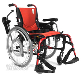 德国品牌台湾进口轮椅老人残疾人轻便折叠多功能四轮代步车铝合金