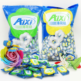 AIXI薄荷糖老式水果味糖清凉圈圈糖润喉压片硬糖果招待糖750g