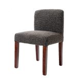 ae简约新古典复古实木餐椅美式拉扣椅子真皮橡木化妆椅