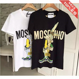 意大利代购 Moschino 16夏季新款 卡通印花兔八哥短袖 t恤 现货女