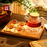 自然格调│高硼硅玻璃 花茶壶 红茶壶 加热 煮茶壶 玻璃茶具套装