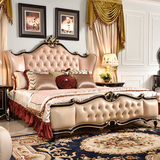 新款欧式双人全实木床橡木床1.8米婚床大床主卧室床家具组合套装